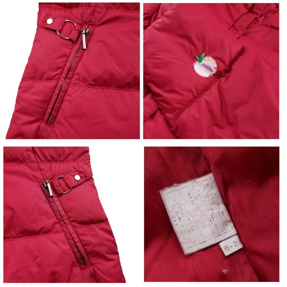 Vintage Snoopy Peanuts Gang Red Puffer Jacket Juniors L Womens S - Picture 6 of 10